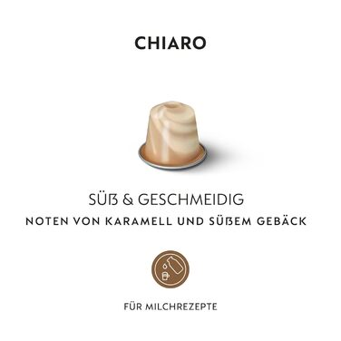 Кава NESPRESSO Original Barista Creations Chiaro: Арабіка середнього обсмаження, 200 капсул | Для капучіно та молочних напоїв | Сумісна з капсульними машинами Nespresso Original