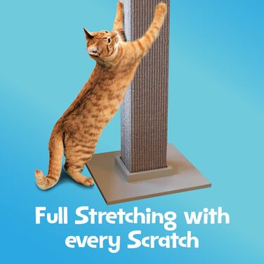 SmartCat Pioneer Pet Ultimate Cat Scratching Post, Grey, 32 Inch (Pack of 1)