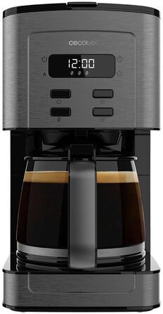 Кавомашина Cecotec Coffee 56 Time: програмування, нержавіюча сталь, LCD, 1.3л, 12 чашок, автовимкнення