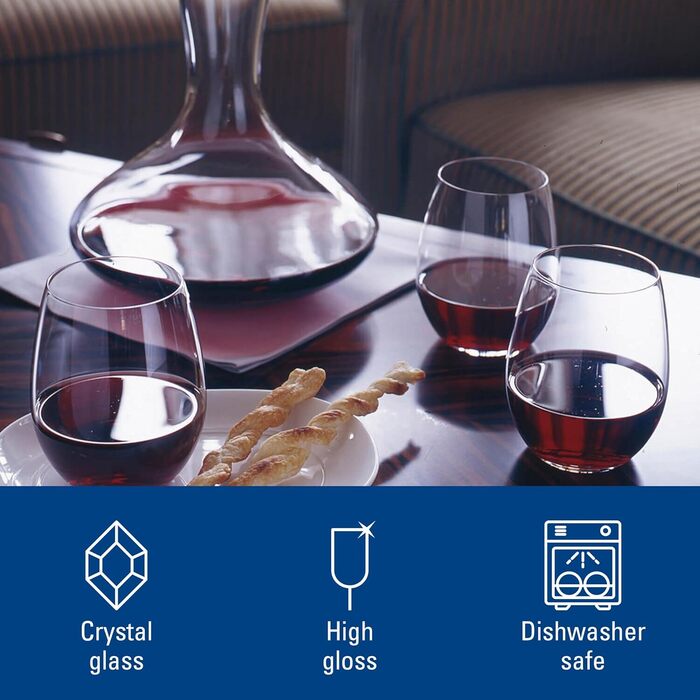 Набір склянок для води Villeroy & Boch Entree 4 шт, 250 мл, кришталь, для десертів, смузі, соку - можна мити в посудомийній машині