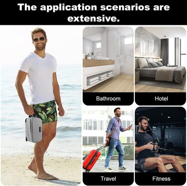 Чоловіча косметичка-органайзер, водонепроникна з PU-шкіри, сіра. Двошарова туалетна сумка для подорожей