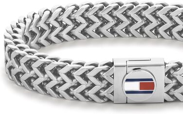 Tommy Hilfiger Браслет для чоловіків з нержавіючої сталі, плетений, срібний або золотий, Tommy Hilfiger