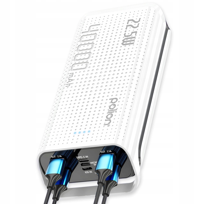 Повербанк Polion 40,000 mAh, білий
