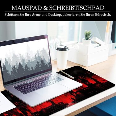 Килимок для миші Octopus Violett 80x30 см - великий килимок для комп'ютера, ігровий килимок для клавіатури та миші