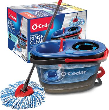 O-Cedar RinseClean Система миття підлоги з відром: без віджиму, видаляє 99% бактерій