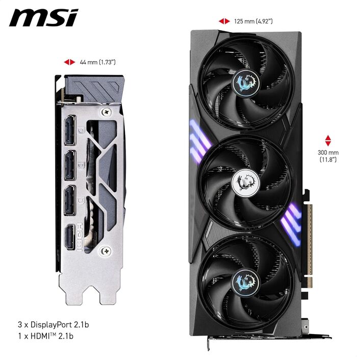 Відеокарта MSI GeForce RTX 5060 Ti Gaming Trio OC 8GB GDDR7, PCIe 5.0, Boost 2647 MHz