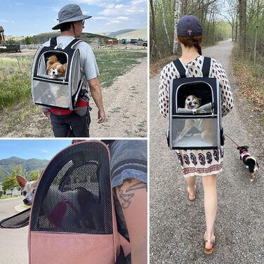 Рюкзак для кота/маленької собаки, чорний. Транспортна переноска для тварин до 8 кг, з вікном та безпечною пов'язкою. Ідеально для прогулянок та подорожей.
