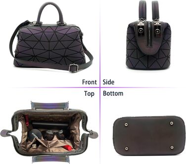 Геометричний гаманець жіночий світловідбиваючий, сумка через плече голографічна Geometrisches Portemonnaie (Cb-05)