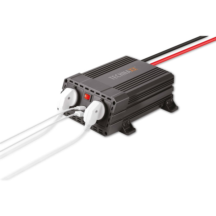 Автомобільний інвертор Technaxx TE19 12V–230V, 600Вт, 2x Schuko, 2x USB, сертифікований TÜV Rheinland