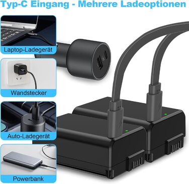 Набір акумуляторів NP-FW50 1300mAh 2 шт. та зарядний пристрій LCD для Sony ZV-E10, A6000, A6300, A6400, A6500, A5100, A5000, A7, A7II, A7R, A7RII, A7SII, 7RM2, 7SM2, 7M2, A55, RX10 II III IV, NEX-3/5/6/7, NEX-F3