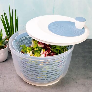 Салатниця Westmark об'ємом 4.4 л, пластик BPA-free, прозора/біла/зелена, 2430224A