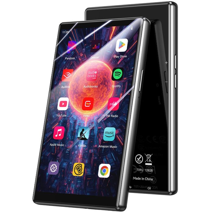 MP3 плеєр AGPTEK 128GB з Bluetooth, Wi-Fi та Android 13, 5