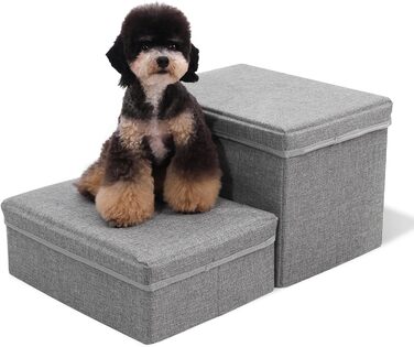 Сходинки для собак Faltbare Hundetreppe - 2 сходинки, для маленьких та середніх собак, регульовані, для ліжка, дивану