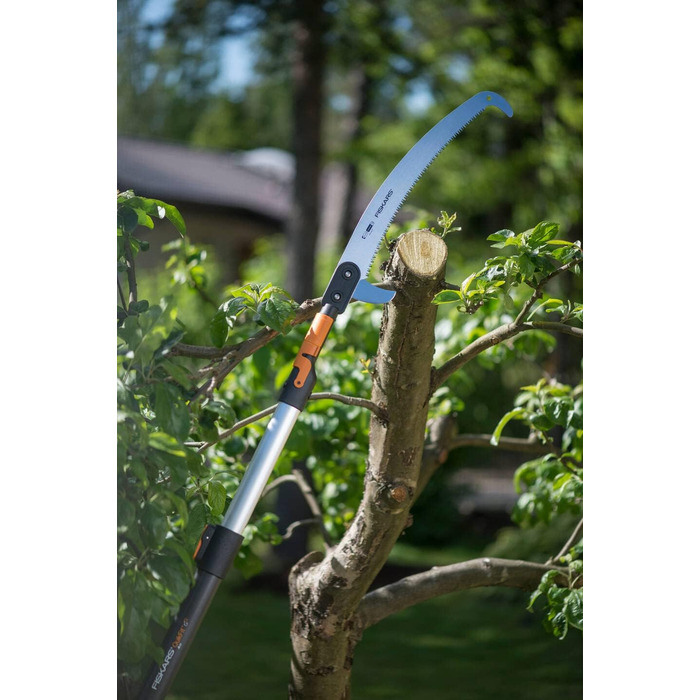 Садова пила Fiskars QuikFit для обрізки гілок, 55 см, загартована сталь, чорна/помаранчева, змінний інструментальний модуль 1000691