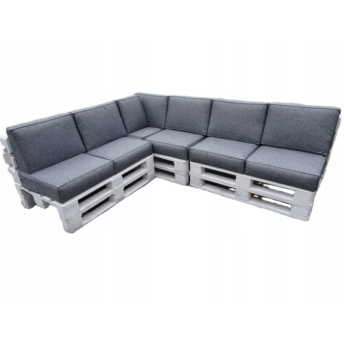 Комплект подушок для трьох європалет (13 шт.), сидіння 60 x 60, колір Silver 23