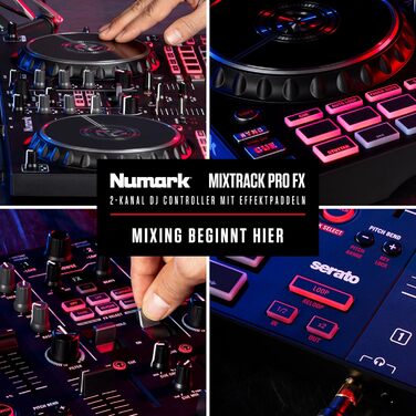 DJ контролер Numark Mixtrack Pro FX з Serato DJ: 2 деки, аудіоінтерфейс, дисплеї Jogwheel та FX-панелі