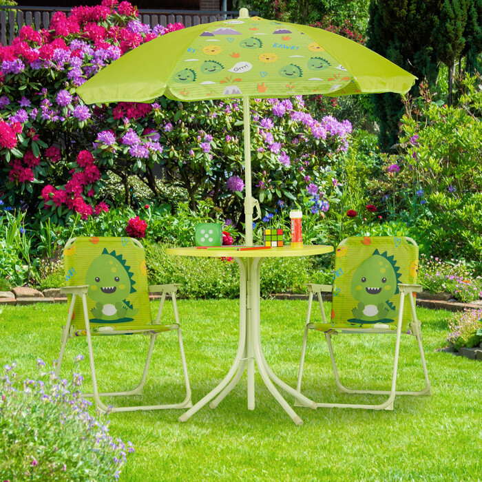 Relaxdays Camping Kids Seating Set with Umbrella