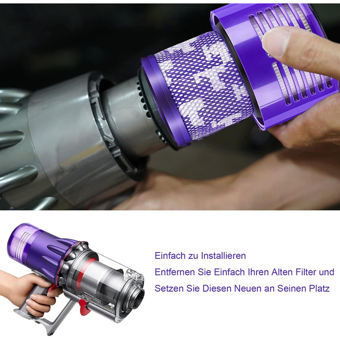Dyson V11 & V15 Dust Bin Replacement - Compatible with SV14, SV17, SV15, SV22, SV28 Models - Fits Part Numbers 970050-01 & 965443-01