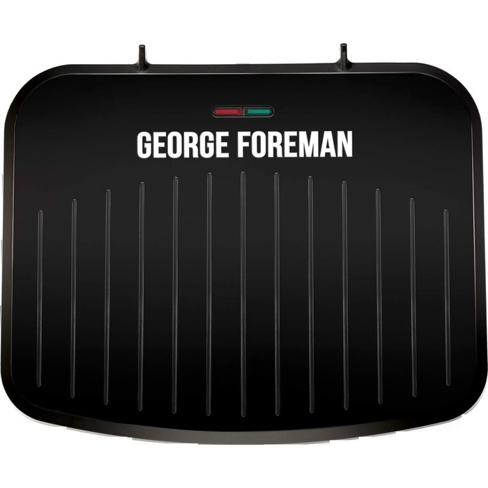 George Foreman 25800 Grill with Grill Plate, Cooktop & Toaster - Fast Heating & Easy Cleaning, Black