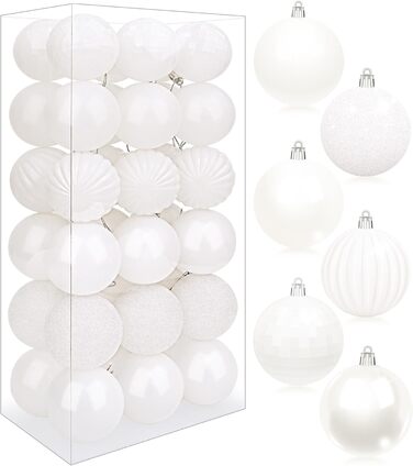 36 блакитних новорічних кулі для прикраси ялинки, 6 см, святкова декорaція