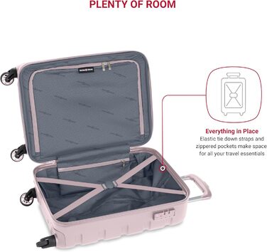 Валіза SwissGear 7366 Hardside з розширенням та спін-колесами (Carry-On 19 дюймів, рожевий)