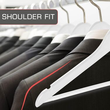 Набір з 20 дерев'яних вішалок для одягу Sjard з кільцем з кедру, захист від молі, з перекладиною для штанів, сертифікат FSC®