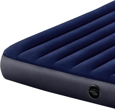 Надувний матрац Intex Classic Downy Blue Dura-Beam Twin, блакитний, 191 x 99 x 25 см
