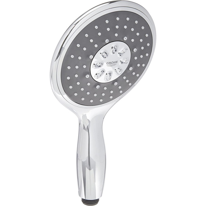 Grohe Vitalio Rain 130 Hand Shower with 4+ Spray Types, Chrome 26107000 Hand Shower - Shower Head 13 Cm - 9.5 L/Min Diameter 130mm