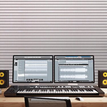 Акустичні панелі TONOR самоклеючі для шумоізоляції, звукопоглинаючі панелі для стін у студію, офіс та дім, 120x60x1.9 см, колір верблюжий (набір 8 шт)