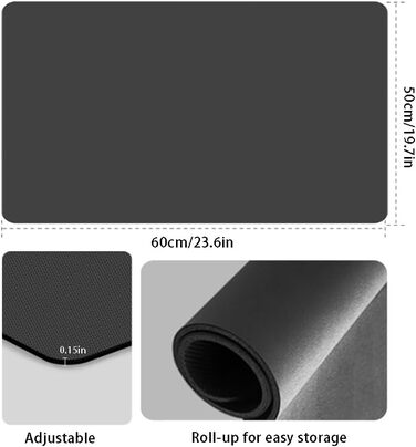 Килимок для сушіння посуду Abtropfmatte 60x50 см сірий швидковисихаючий для кухні та кавомашини
