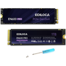 SSD накопичувач EN600 PRO 2TB PCIe 3.0x4 NVMe M.2 2280 - 3500 MB/s, 3D NAND TLC, SLC-кеш, для ПК, ноутбуків та десктопів