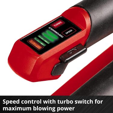 Акумуляторний повітродув Einhell GP-LB 18/200 Li E-Solo Power X-Change, 18В, безщітковий двигун, регулювання обертів, осьова технологія, без акумулятора та зарядного пристрою