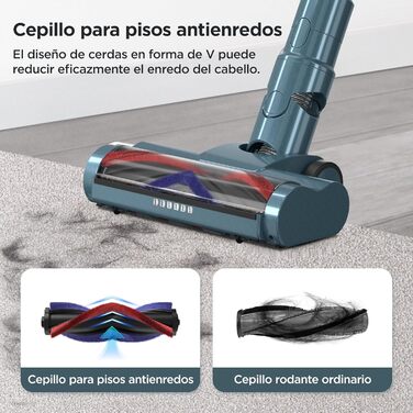 Бездротовий пилосос з HEPA-фільтром, 120 000 об/хв, до 50 хв роботи від акумулятора, LED-дисплей, антизаплутана щітка, 400W