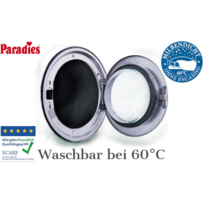 Антиалергенна ковдра PARADIES 135x200 см – всесезонна, для алергіків, сертифікат Öko-Tex Standard 100, медично протестована, захист від пилових кліщів