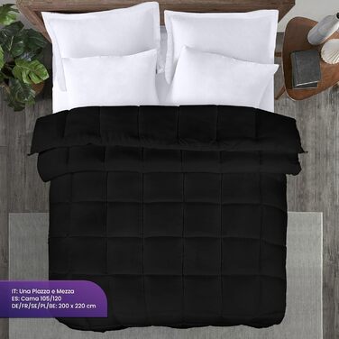 Ковдра Utopia Bedding, 200x220 см, біла, дихаюча, 370 GSM, для цілорічного використання