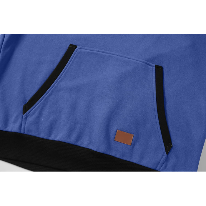 Світшот з капюшоном JMIERR для чоловіків, теплий, з кишенею, бавовна, колір зелений (L, блакитний)