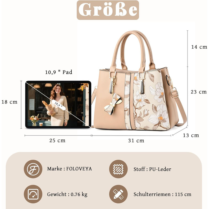 Стильна жіноча сумка-шопер на плече та ручках, PU шкіра, оливкова (Khaki) для роботи, подорожей, школи