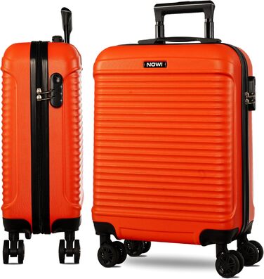 NOWI® Las Palmas: Компактний валіза на колесах 55x40x20 см (34л), помаранчевий, підходить для Ryanair, Lufthansa та інших авіакомпаній. Розмір M