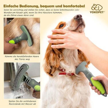 Гребінець для вичісування підшерстка собак та котів з довгим волоссям | Розплутування, вичісування підшерстка | Гребінець для вичісування підшерстка, вирівнювання | Зелений | Fellentwirrer Entfilzer