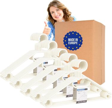 50 вешалок для одягу з обертовими гачками на 360 градусів, з переробленого пластику, чорного кольору, неслизькі, економія місця, Made in EU. Блок Hlkauf 50x чорний & Hlkauf-block (50x білий & Hlkauf-block)