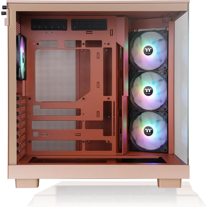 Корпус для ПК Thermaltake View 380 XL TG ARGB, Gravel Sand: Mid Tower, загартоване скло 4 мм, підтримка E-ATX та XL-материнських плат, USB-C, підтримка радіатора 360 мм, High-Airflow