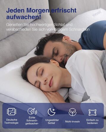 NITETRONIC Z6 Anti-Snoring Pillow, German Engineering for Peaceful Sleep – Real-Time Snoring Diagnosis, Intelligent App Monitoring, and Unrivaled Comfort for Restful Nights