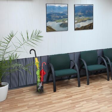 Стійка для парасоль - Relaxdays, металева, кругла, чорна, 52,5 x 16 см