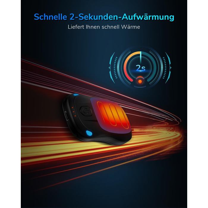 Електричний нагрівач для рук, перезаряджуваний, 2 шт. (Blue)