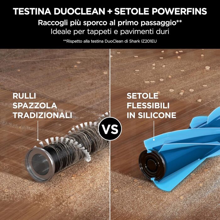 Бездротовий пилосос Shark IZ300EUT: акумулятор 60 хв, DuoClean, насадка для тварин, антизаплутування волосся, 20 см щілинна насадка, чорно-червоний