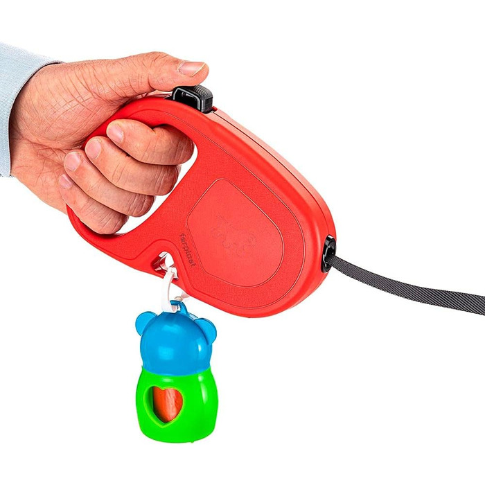 Рулетка для собак Ferplast Flippy ONE, червона, до 25 кг, 5 м