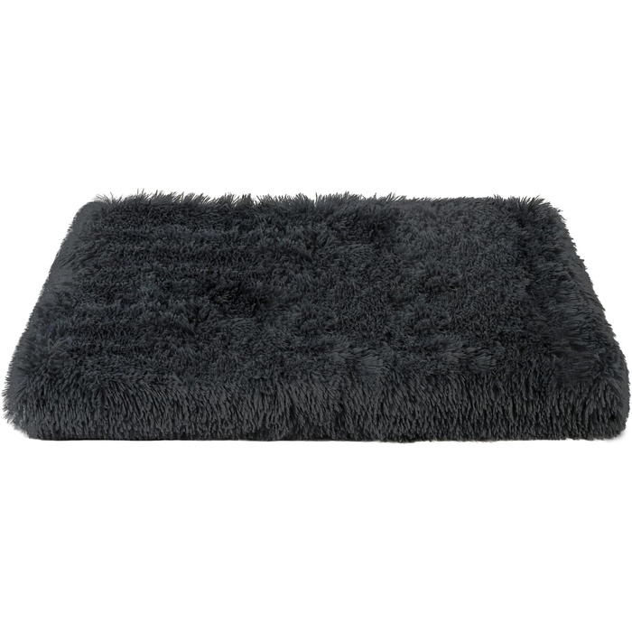 М'яке ліжко для собак та котів Aomig: квадратне, плюшеве, 75x50x8 см, сірий колір