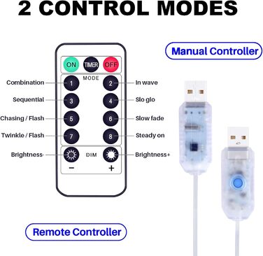 Лямпас світлодіодний Yizhet 3x3м, 300 LED, тепле біле світло, IP65, 8 режимів, для декору вечірки, свята, Нового року, тераси (блакитний)