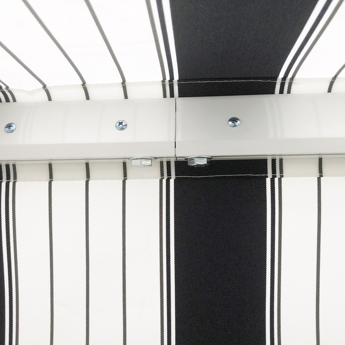 Outsunny Balcony Awning, 3.95 x 2.45 x 3.50 m, UV-resistant, suitable for all surfaces, awning with hand crank, aluminum, polyester, blue