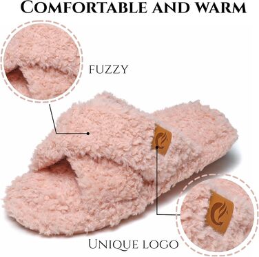 Жіночі плюшеві халапи (тапочки) SmarTigi, зимові, теплі, м'які, з антиковзким покриттям, рожеві (42/43 EU)